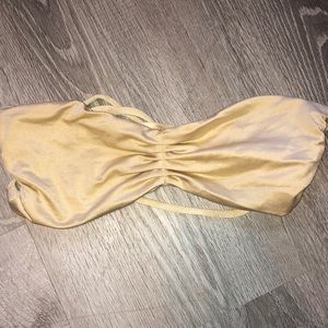 Gold strappy San Lorenzo bikini bandeau top